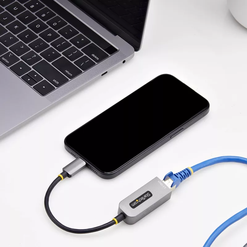 StarTech.com adattatore USB-C a Ethernet 2,5GbE, NIC NBASE-T, rete multi-speed USB 3.0 Type-C 2,5/1G, compatibile Thunderbolt, Windows e Mac
