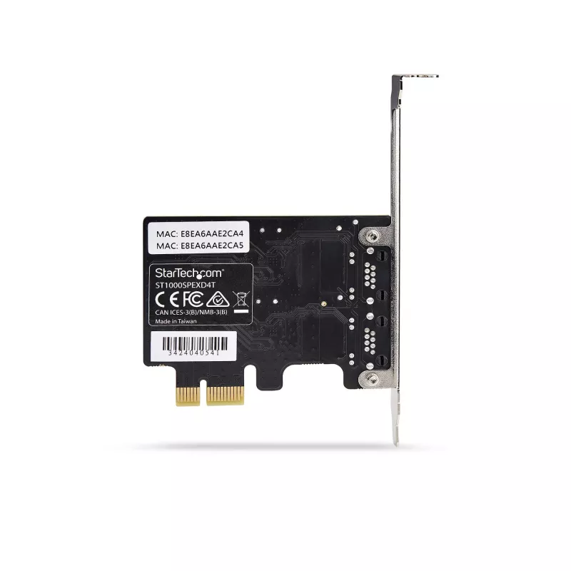 StarTech.com scheda di rete PCIe Gigabit 2 porte, NIC PCI Express 10/100/1000Mbit/s, doppio Realtek RTL8111H, compatibile con Windows e Linux, conforme TAA