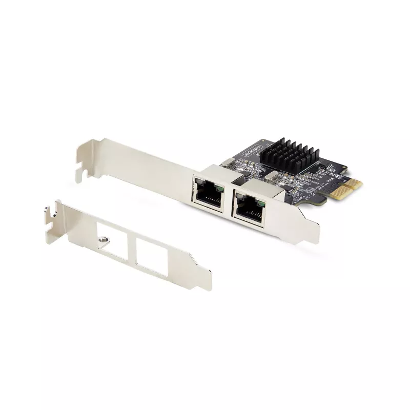 StarTech.com scheda di rete PCIe Gigabit 2 porte, NIC PCI Express 10/100/1000Mbit/s, doppio Realtek RTL8111H, compatibile con Windows e Linux, conforme TAA