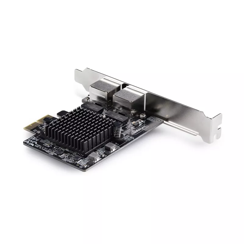 StarTech.com scheda di rete PCIe Gigabit 5G 2 porte, scheda LAN PCI Express 5G/2.5G/1G/100M/10M, Realtek RTL8126, Windows e Linux, conforme TAA