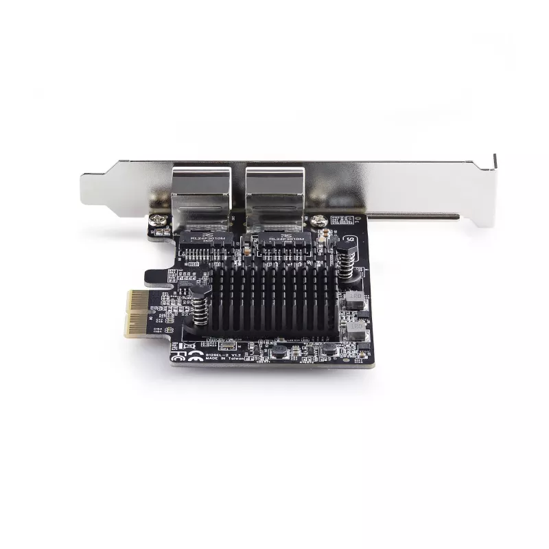 StarTech.com scheda di rete PCIe Gigabit 5G 2 porte, scheda LAN PCI Express 5G/2.5G/1G/100M/10M, Realtek RTL8126, Windows e Linux, conforme TAA