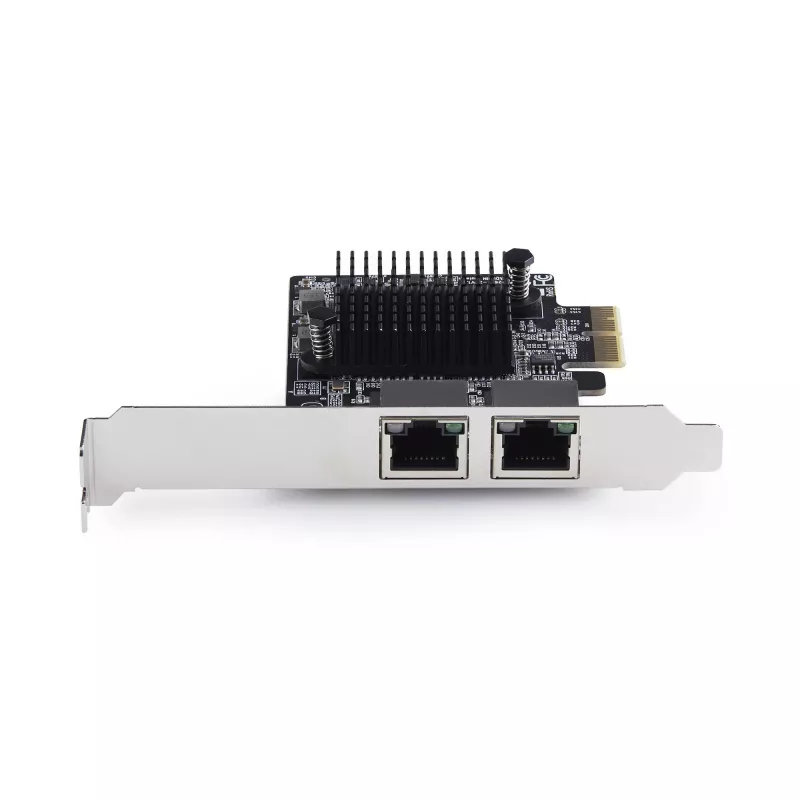 StarTech.com scheda di rete PCIe Gigabit 5G 2 porte, scheda LAN PCI Express 5G/2.5G/1G/100M/10M, Realtek RTL8126, Windows e Linux, conforme TAA