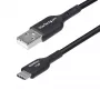 StarTech.com cavo di ricarica USB-A a USB-C 2m, ricarica e sincronizzazione, 3A, USB 2.0, guaina TPE - cavo di ricarica USB nero