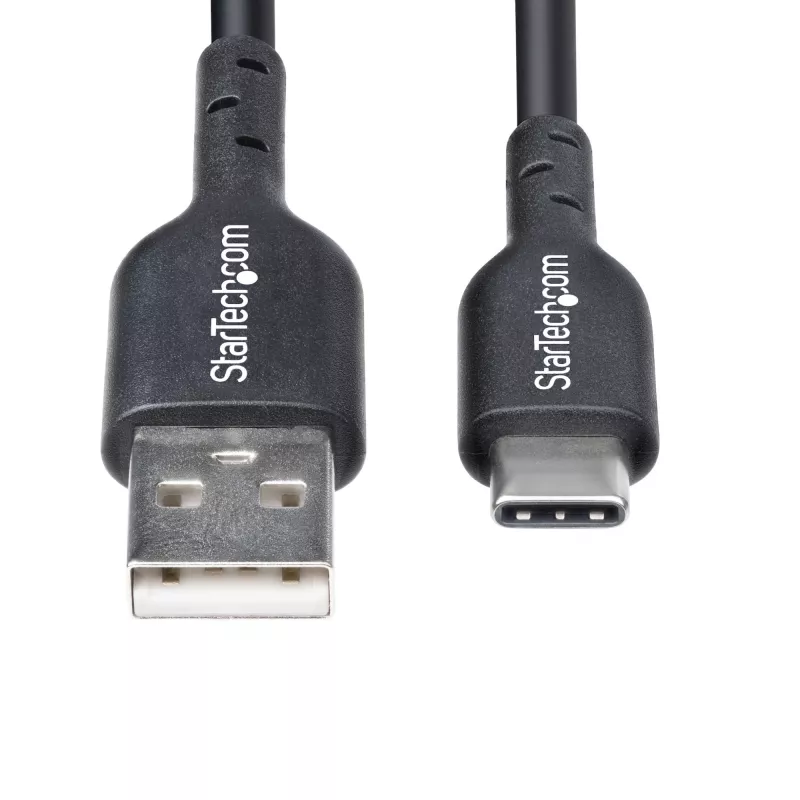 StarTech.com cavo di ricarica USB-A a USB-C 2m, ricarica e sincronizzazione, 3A, USB 2.0, guaina TPE - cavo di ricarica USB nero