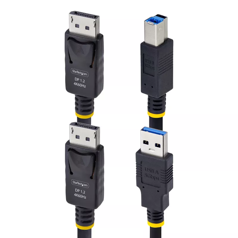 StarTech.com cavo KVM DisplayPort e USB 5Gbps 10ft (3m), 4K 60Hz, cavo combo DP 1.2/USB 3.0 universalmente compatibile per switch KVM