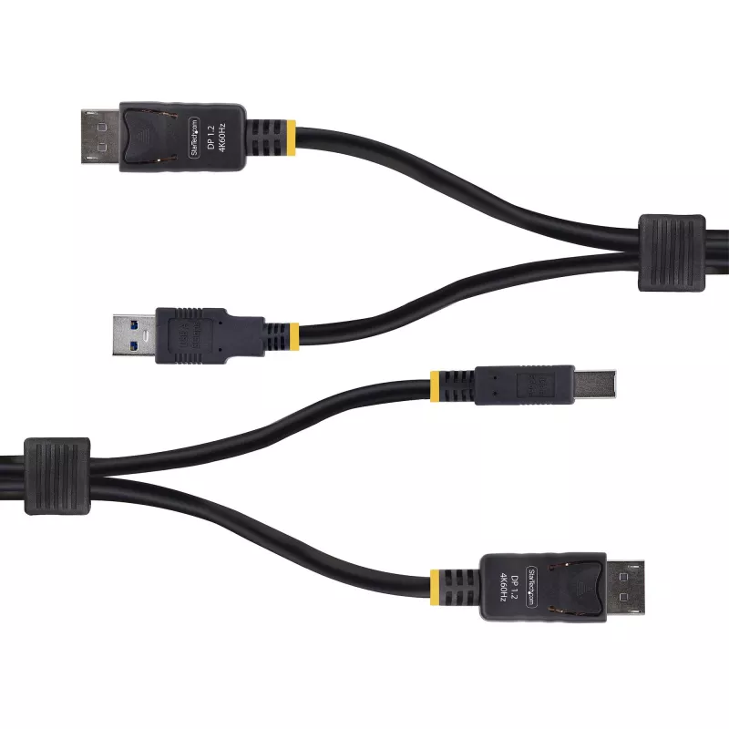 StarTech.com cavo KVM DisplayPort e USB 5Gbps 10ft (3m), 4K 60Hz, cavo combo DP 1.2/USB 3.0 universalmente compatibile per switch KVM