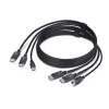 StarTech.com cavo KVM doppio DisplayPort e USB 5 Gbit/s 1,8 m, 4K 60 Hz, universalmente compatibile, cavo combo DP 1.2/USB 3.0 per switch KVM dual-monitor