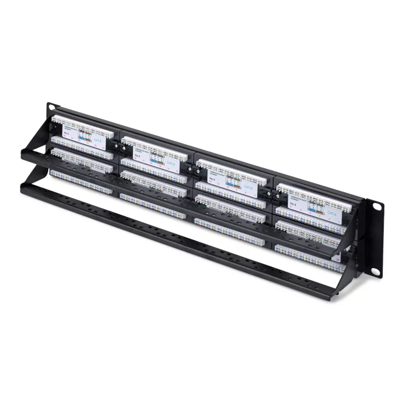 StarTech.com patch panel Cat6 rackmount 48 porte 2U, RJ45, UTP, 110 punch-down, patch panel Ethernet Cat 6 per rack server di rete