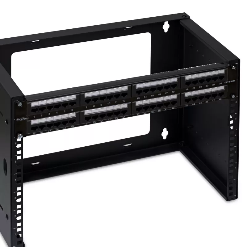 StarTech.com patch panel Cat6 rackmount 48 porte 2U, RJ45, UTP, 110 punch-down, patch panel Ethernet Cat 6 per rack server di rete