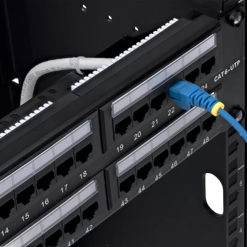 StarTech.com patch panel Cat6 rackmount 48 porte 2U, RJ45, UTP, 110 punch-down, patch panel Ethernet Cat 6 per rack server di rete