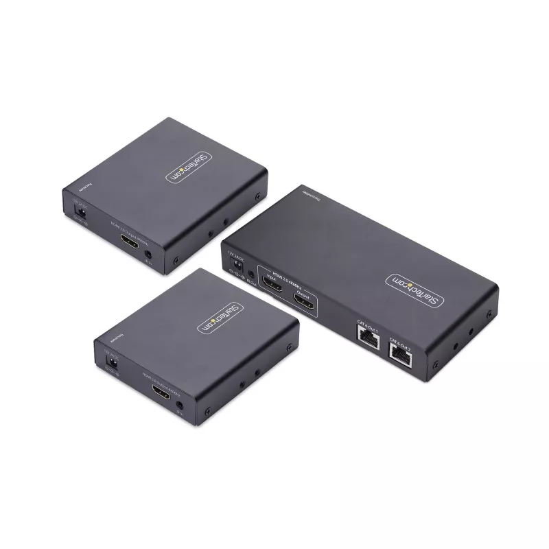 StarTech.com extender e splitter HDMI 2 porte su CAT6, 4K 60Hz, fino a 70 m, kit di distribuzione 1x2 HDMI over Ethernet con IR e Power Over cavo