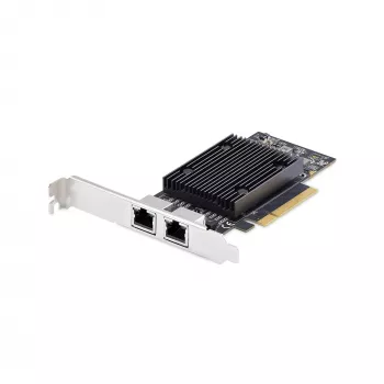StarTech.com scheda di rete Ethernet PCIe 10Gb 2 porte, scheda di interfaccia di rete 10GbE, chipset Broadcom BCM57416, doppio RJ45 10GBase-T/Gigabit, scheda NIC, TAA