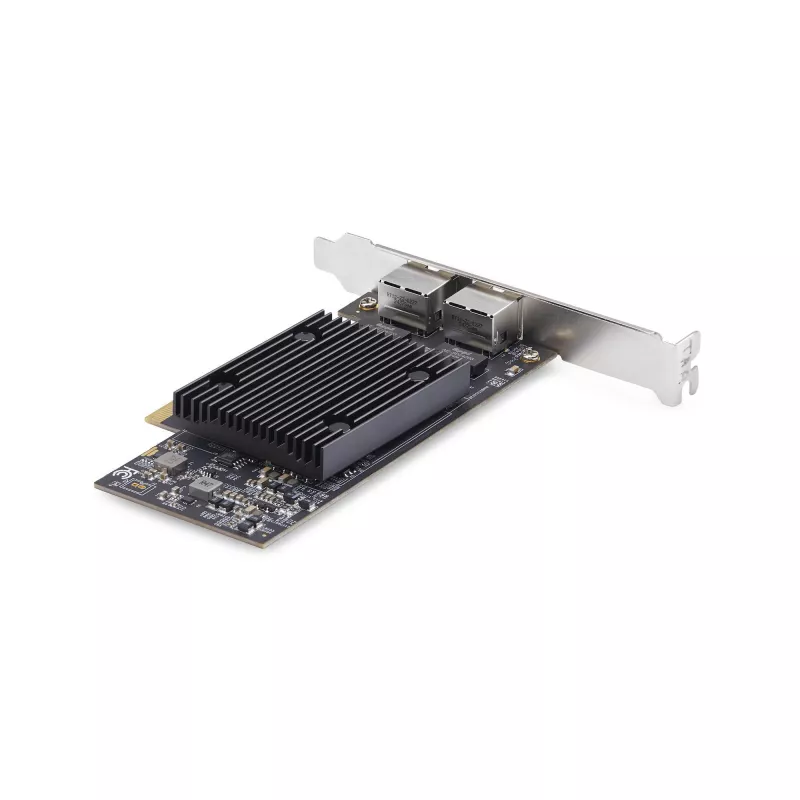 StarTech.com scheda di rete Ethernet PCIe 10Gb 2 porte, scheda di interfaccia di rete 10GbE, chipset Broadcom BCM57416, doppio RJ45 10GBase-T/Gigabit, scheda NIC, TAA