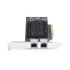 StarTech.com scheda di rete Ethernet PCIe 10Gb 2 porte, scheda di interfaccia di rete 10GbE, chipset Broadcom BCM57416, doppio RJ45 10GBase-T/Gigabit, scheda NIC, TAA