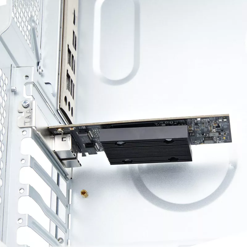 StarTech.com scheda di rete Ethernet PCIe 10Gb 2 porte, scheda di interfaccia di rete 10GbE, chipset Broadcom BCM57416, doppio RJ45 10GBase-T/Gigabit, scheda NIC, TAA
