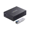 StarTech.com convertitore media Gigabit Ethernet rame a fibra, SM LC, 20 km, 10/100/1000 Mbit/s, RJ45 a LC, tutto metallo, 9K Jumbo Frames, conforme TAA