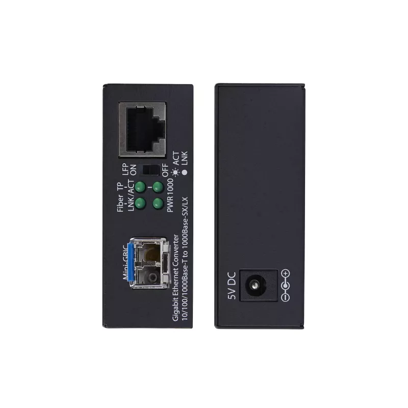 StarTech.com convertitore media Gigabit Ethernet rame a fibra, SM LC, 20 km, 10/100/1000 Mbit/s, RJ45 a LC, tutto metallo, 9K Jumbo Frames, conforme TAA