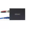 StarTech.com convertitore media Gigabit Ethernet rame a fibra, SM LC, 20 km, 10/100/1000 Mbit/s, RJ45 a LC, tutto metallo, 9K Jumbo Frames, conforme TAA