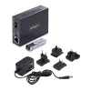 StarTech.com convertitore media Gigabit Ethernet rame a fibra, SM LC, 20 km, 10/100/1000 Mbit/s, RJ45 a LC, tutto metallo, 9K Jumbo Frames, conforme TAA