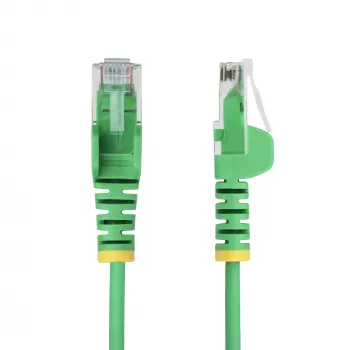 StarTech.com cavo Ethernet CAT6 slim verde da 5 m, con protezione del nasello, 100W PoE, UTP, LSZH, 28AWG filo di rame puro nudo, cavo patch di rete RJ45 slim con scarico di trazione, testato singolarmente