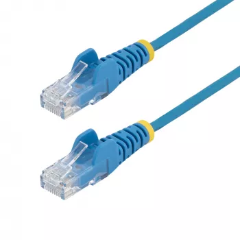 StarTech.com cavo Ethernet CAT6 slim blu da 10 m, snagless, 100W PoE, UTP, LSZH, 28AWG filo di rame puro nudo, cavo patch di rete RJ45 slim con scarico di trazione, testato singolarmente