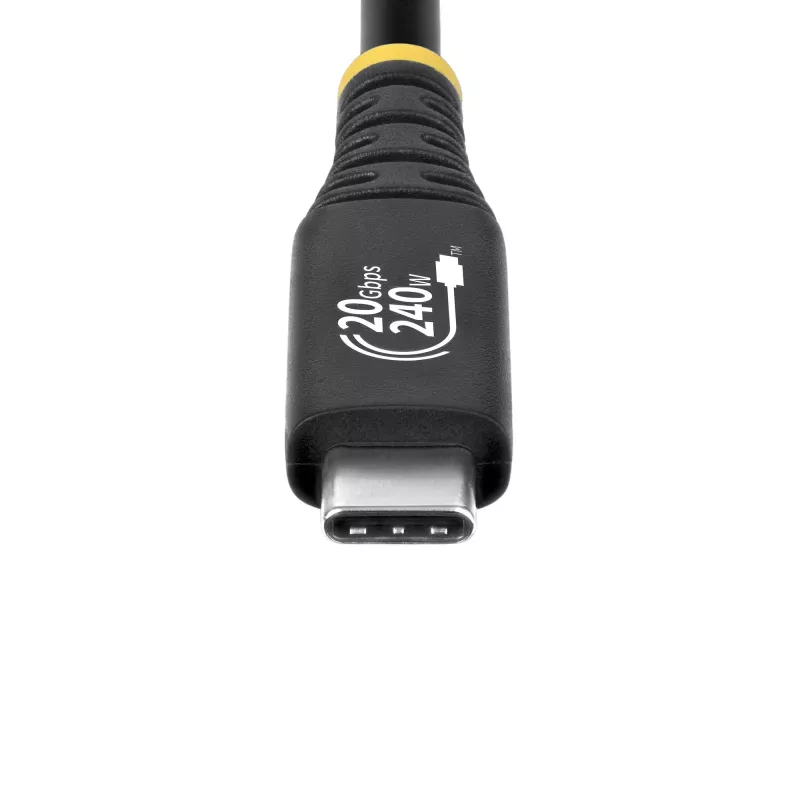 StarTech.com Cavo USB4 da 2 m (6 ft), 20 Gbit/s, cavo USB-C certificato USB-IF, 240 W PD EPR, 4K 120 Hz DP 1.4, guaina TPE, cavo USB-C nero