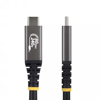 StarTech.com cavo USB4 da 1 m, 80Gbit/s, cavo USB-C certificato USB-IF, 240W PD, 8K 120Hz/4K 240Hz DP2.1 DP80, guaina TPE, compatibile Thunderbolt 4 – cavo USB-C nero