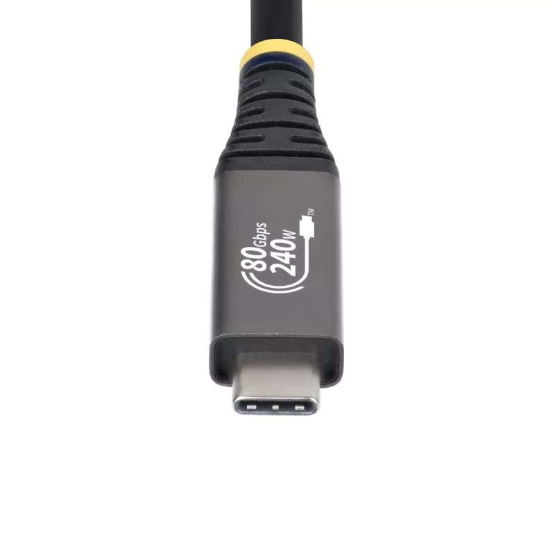 StarTech.com cavo USB4 da 1 m, 80Gbit/s, cavo USB-C certificato USB-IF, 240W PD, 8K 120Hz/4K 240Hz DP2.1 DP80, guaina TPE, compatibile Thunderbolt 4 – cavo USB-C nero