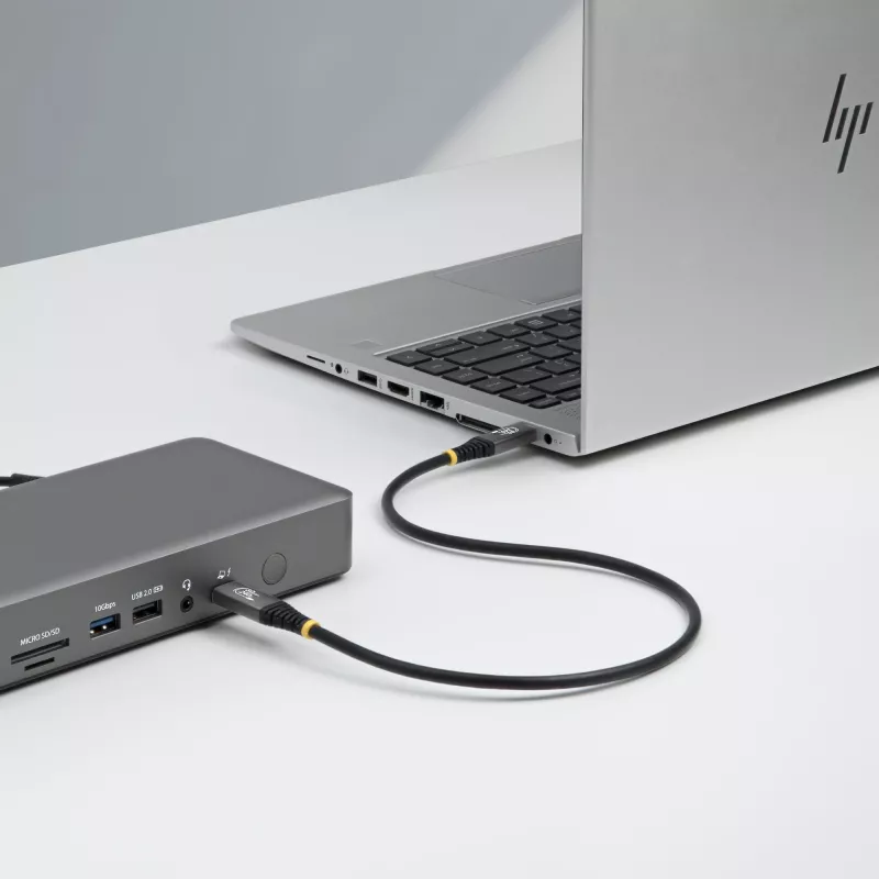 StarTech.com cavo USB4 da 1 m, 80Gbit/s, cavo USB-C certificato USB-IF, 240W PD, 8K 120Hz/4K 240Hz DP2.1 DP80, guaina TPE, compatibile Thunderbolt 4 – cavo USB-C nero