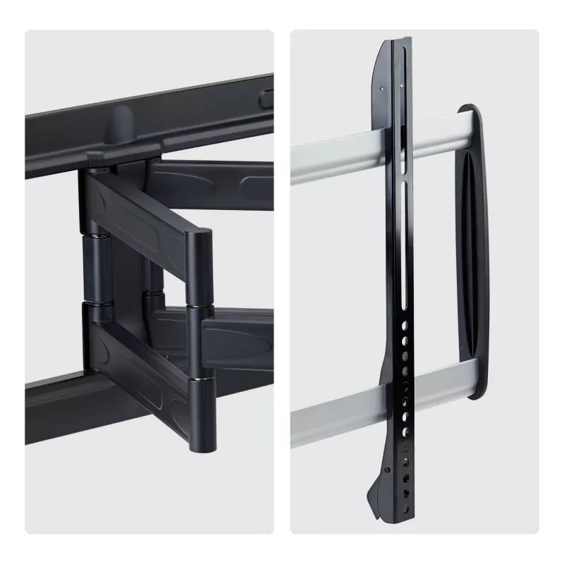 StarTech.com Supporto a parete per TV ultra piatto e snodato per schermi piatti fino a 65 pollici e 45 kg, VESA 600x400, supporto a basso profilo conforme TAA