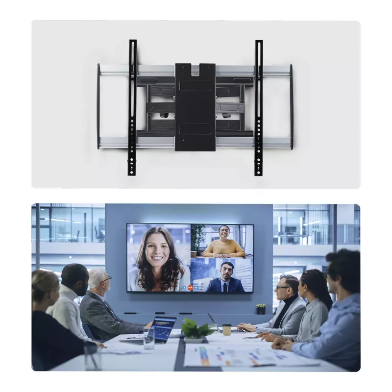 StarTech.com Supporto a parete per TV ultra piatto e snodato per schermi piatti fino a 65 pollici e 45 kg, VESA 600x400, supporto a basso profilo conforme TAA