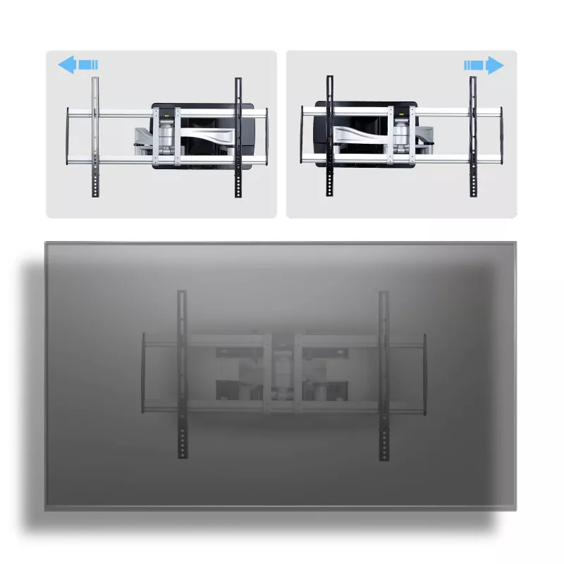 StarTech.com Supporto a parete per TV orientabile pesante per schermi piatti fino a 100 pollici e 85 kg, VESA 800x500, supporto a basso profilo, conforme TAA
