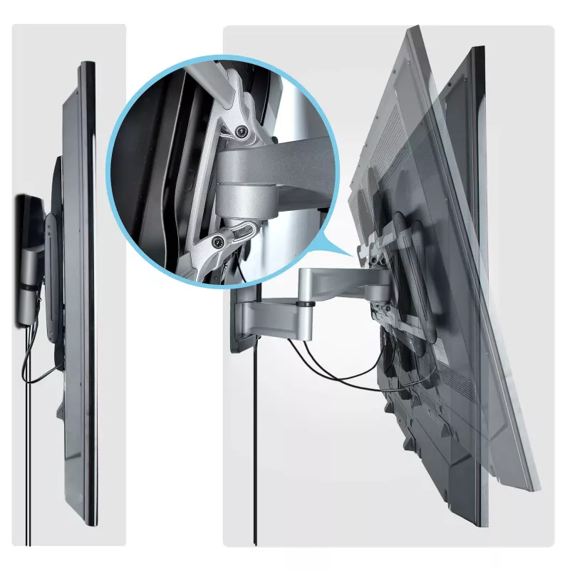 StarTech.com Supporto a parete per TV orientabile pesante per schermi piatti fino a 100 pollici e 85 kg, VESA 800x500, supporto a basso profilo, conforme TAA