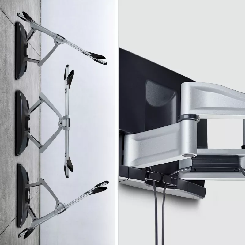 StarTech.com Supporto a parete per TV orientabile pesante per schermi piatti fino a 100 pollici e 85 kg, VESA 800x500, supporto a basso profilo, conforme TAA