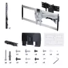 StarTech.com Supporto a parete per TV orientabile pesante per schermi piatti fino a 100 pollici e 85 kg, VESA 800x500, supporto a basso profilo, conforme TAA