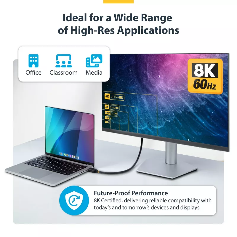StarTech.com HDMI21-CBL-8K60-50CM Cavo HDMI 0,5 m HDMI Type-A (standard) nero