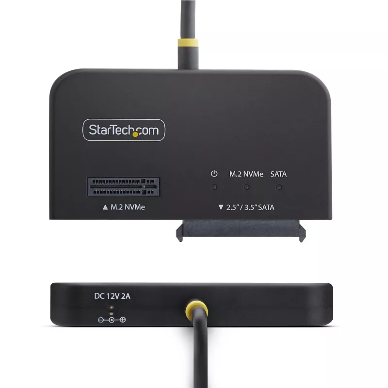 StarTech.com Adattatore da USB-C/USB-A a M.2 NVMe e 2,5 pollici/3,5 pollici SATA, 10 Gbit/s, lettore esterno di SSD senza attrezzi, B+M/M-Key