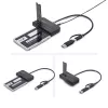 StarTech.com Adattatore da USB-C/USB-A a M.2 NVMe e 2,5 pollici/3,5 pollici SATA, 10 Gbit/s, lettore esterno di SSD senza attrezzi, B+M/M-Key