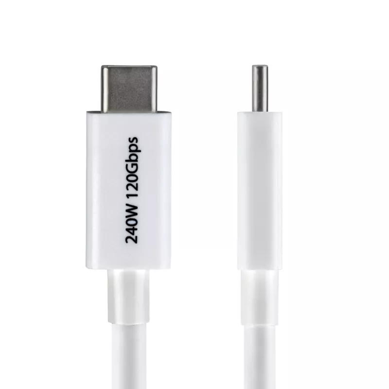 StarTech.com cavo Thunderbolt 5 da 1,5 ft (50 cm), 80Gbit/s/fino a 120Gbit/s, 240W PD, 8K 60Hz, cavo Thunderbolt certificato, compatibile con Thunderbolt 4/USB4/USB-C – bianco