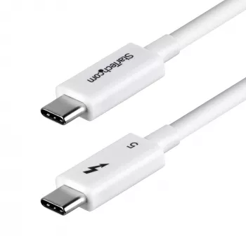 StarTech.com cavo Thunderbolt 5 da 2,6 ft (80 cm), 80Gbps/fino a 120Gbps, 240W PD, 8K 60Hz, cavo Thunderbolt certificato, compatibile con Thunderbolt 4/USB4/USB-C – bianco
