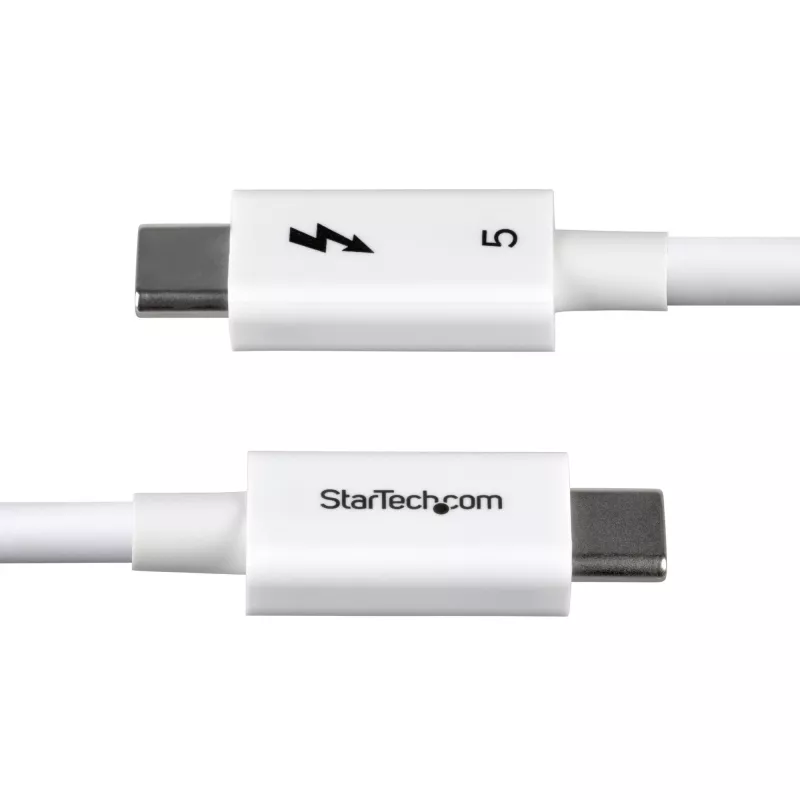 StarTech.com cavo Thunderbolt 5 da 2,6 ft (80 cm), 80Gbps/fino a 120Gbps, 240W PD, 8K 60Hz, cavo Thunderbolt certificato, compatibile con Thunderbolt 4/USB4/USB-C – bianco