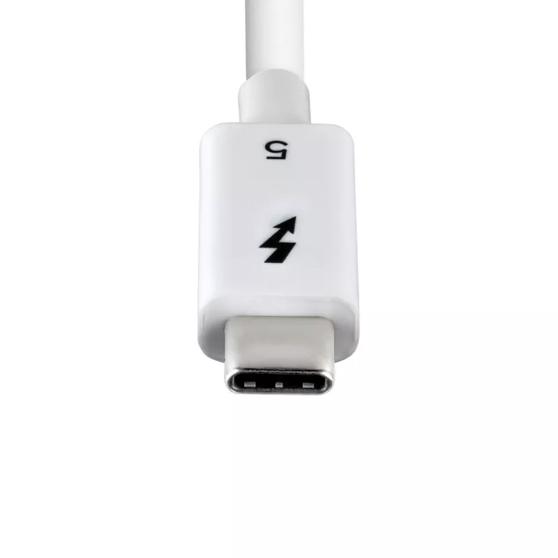 StarTech.com cavo Thunderbolt 5 da 2,6 ft (80 cm), 80Gbps/fino a 120Gbps, 240W PD, 8K 60Hz, cavo Thunderbolt certificato, compatibile con Thunderbolt 4/USB4/USB-C – bianco