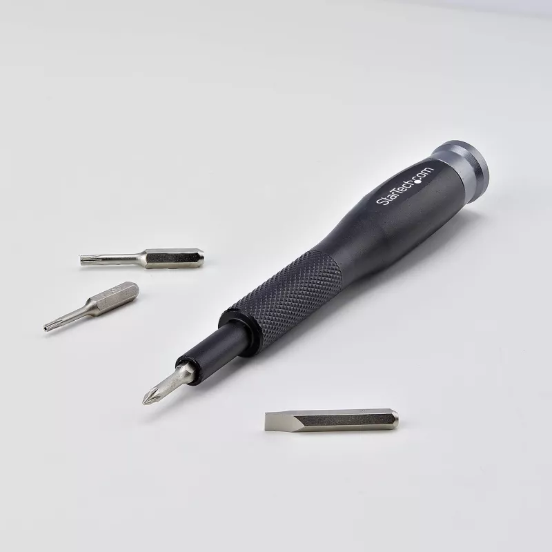 StarTech.com Kit di riparazione computer da 40 pezzi per laptop/PC/elettronica/telefono, set di cacciaviti di precisione con 30 punte, coperchio rimovibile con tappetino magnetico, strumenti di leva