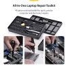 StarTech.com Kit di riparazione computer da 40 pezzi per laptop/PC/elettronica/telefono, set di cacciaviti di precisione con 30 punte, coperchio rimovibile con tappetino magnetico, strumenti di leva