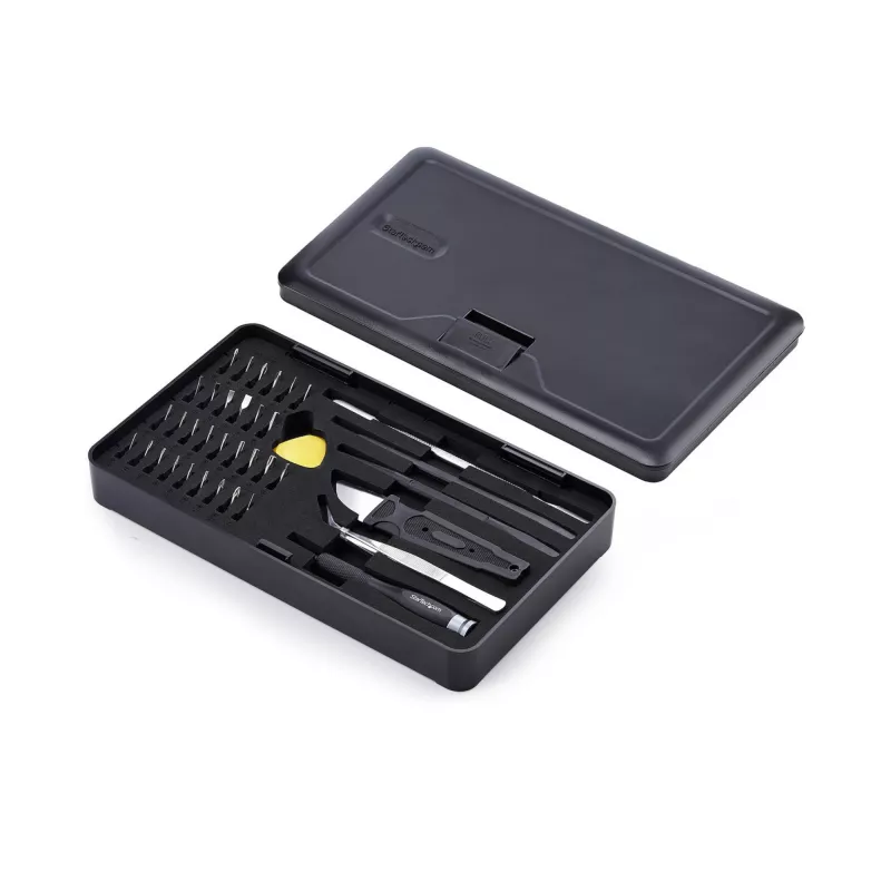 StarTech.com Kit di riparazione computer da 40 pezzi per laptop/PC/elettronica/telefono, set di cacciaviti di precisione con 30 punte, coperchio rimovibile con tappetino magnetico, strumenti di leva