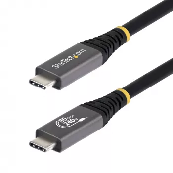StarTech.com cavo USB4 da 1,5 m (5 ft), 80Gbit/s, cavo USB-C certificato USB-IF, 240W PD, 8K 120Hz/4K 240Hz DP2.1 DP80, guaina TPE, compatibile Thunderbolt 4 – cavo USB-C nero