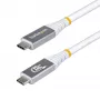 StarTech.com cavo USB4 da 1,5 m, 80Gbit/s, cavo USB-C certificato USB-IF, 240W PD, 8K 120Hz/4K 240Hz DP2.1 DP80, guaina in TPE, compatibile Thunderbolt 4 – cavo USB-C bianco