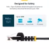 StarTech.com cavo Ethernet CAT6 sottile arancione da 25 cm, snagless, 100W PoE, UTP, LSZH, 28AWG rame puro nudo, cavo patch di rete RJ45 sottile con scarico di trazione, testato singolarmente