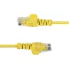 StarTech.com cavo Ethernet CAT6 sottile giallo da 25 cm, protezione linguetta, 100W PoE, UTP, LSZH, 28AWG trefoli in rame puro nudo, cavo patch di rete RJ45 sottile con scarico di trazione, testato singolarmente