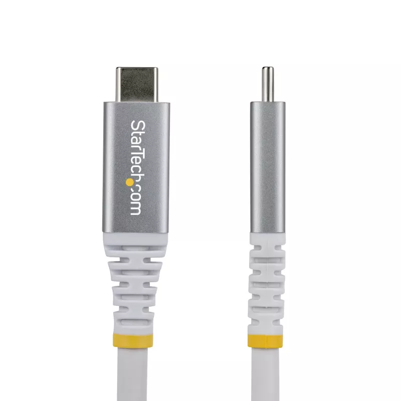 StarTech.com Cavo USB4 da 3 m (10 ft), 20 Gbit/s, cavo USB-C certificato USB-IF, 60 W PD, 4K 120 Hz DP 1.4, guaina TPE, cavo USB-C bianco